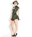 Latex Rubber Army Dress & Beret