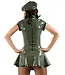 Latex Rubber Army Dress & Beret