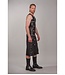 Sleeveless top with four buckles and front zipper