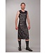 Sleeveless top with four buckles and front zipper