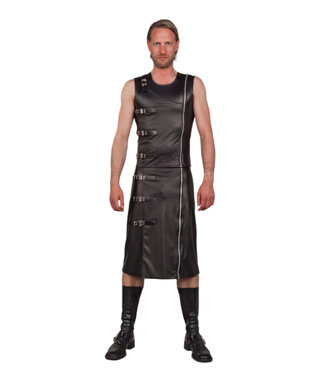 Peter Domenie Sleeveless top with four buckles and front zipper