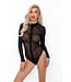 Noir Handmade Leopard flock Print bodysuit