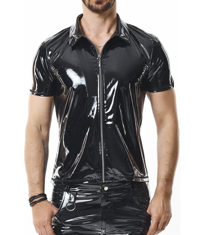 PVC polo shirt with zipp