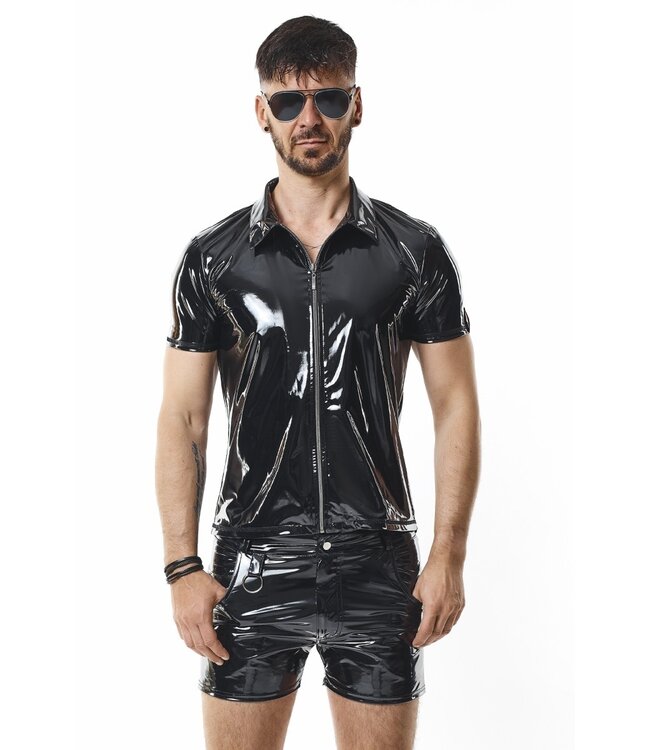 PVC polo shirt with zipp