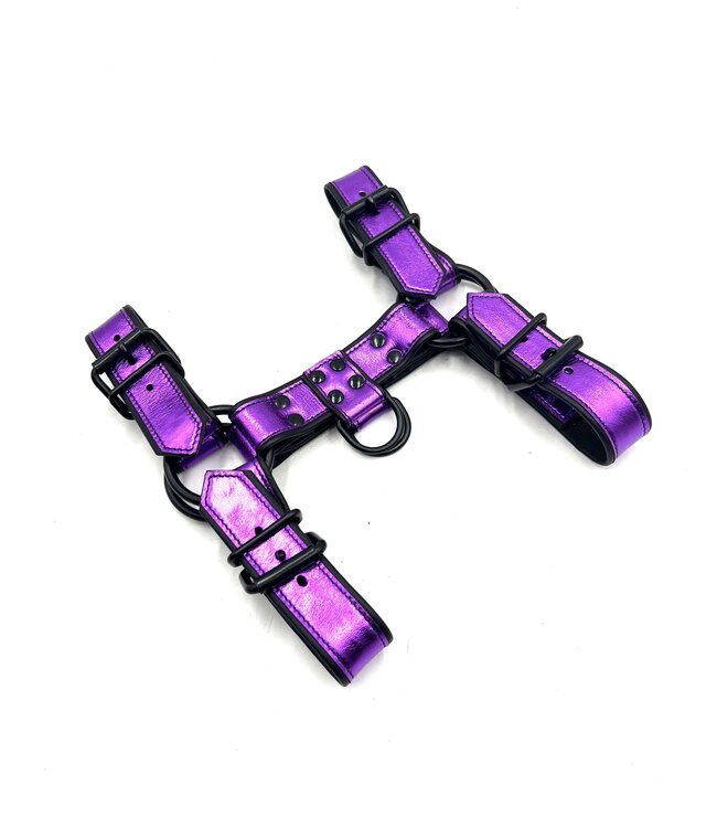 Bright Room Bulldog Leather Harness | Purple