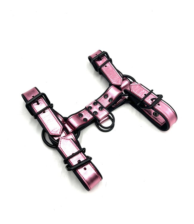 Bright Room Bulldog Leather Harness | Pink