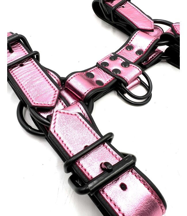 Bright Room Bulldog Leather Harness | Pink