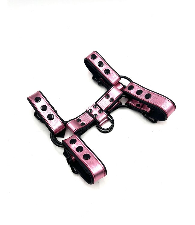 Bright Room Bulldog Leather Harness | Pink