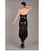 Asymmetrical Black Latex Dress with Zipper