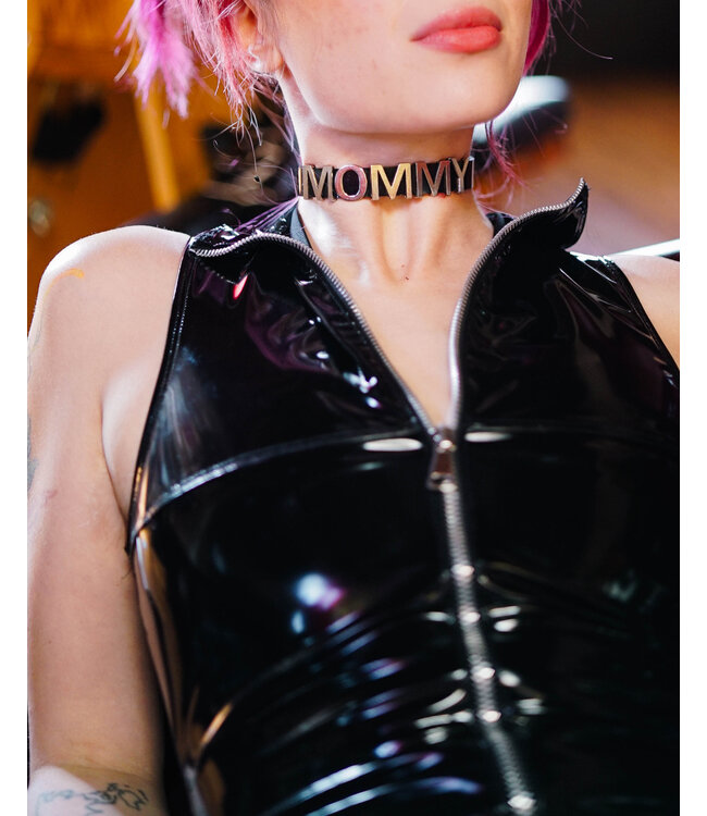 Black Vinyl Name Choker