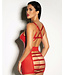 Open Shelf Cup Vinyl & Mesh Babydoll w/Cage Back
