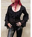 Belladonna Plunge V-neckline Sheer Top