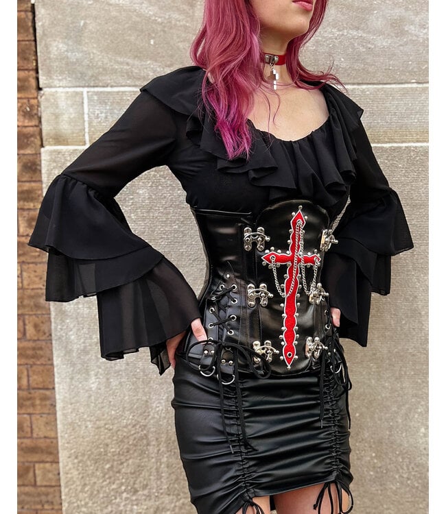 Lilith Gothic Corset | Underbust Steel Boned