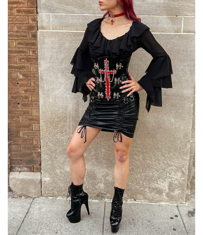 Lilith Gothic Corset | Underbust Steel Boned