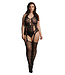Le Desir Lace Suspender Bodystocking Black