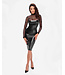 Noir Handmade Sublime wetlook dress with mesh top
