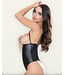 Matte Onyx Cupless & Crotchless Teddy