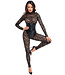 Noir Handmade Enigma lace catsuit with underbust bodice