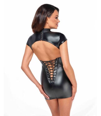 Noir Handmade Fantasy mini dress with lace up back