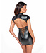 Noir Handmade Fantasy mini dress with lace up back