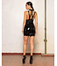 Orage Vinyl Short Black Dress