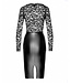 Euphoria lace and wetlook midi dress