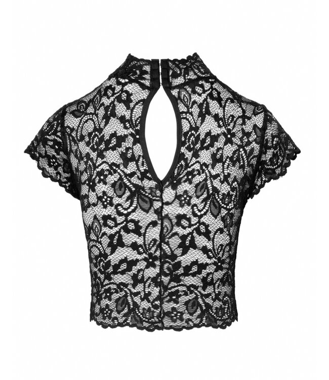 Essence lace top with high collar