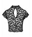 Essence lace top with high collar