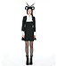 Goth Wednesday Black and White Dress