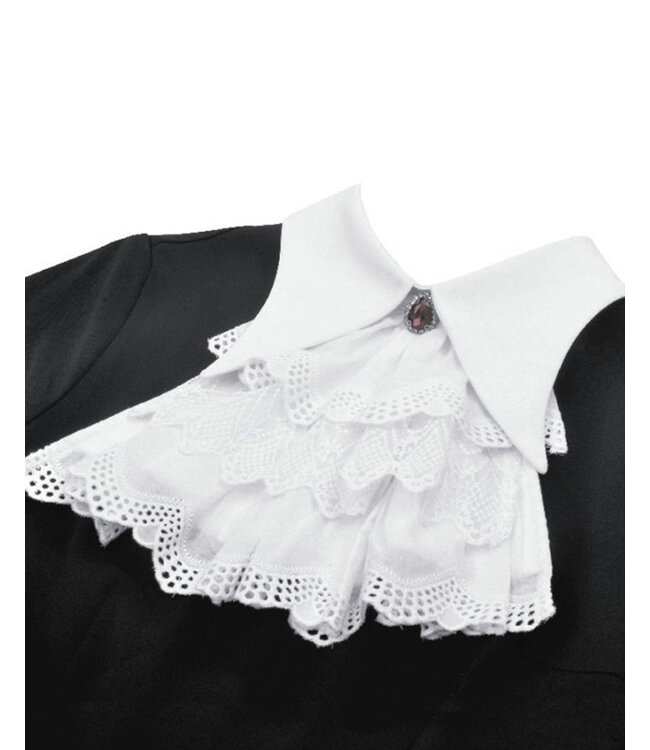 Goth Wednesday Black and White Dress