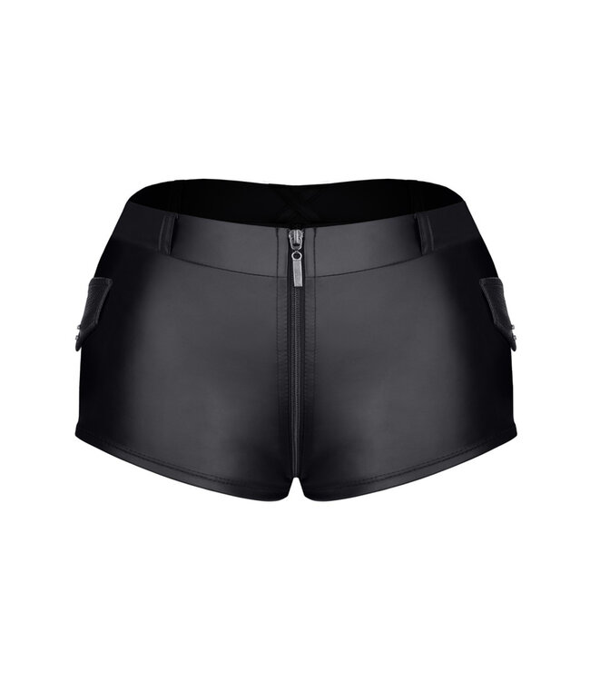 Totally Crotchless Vinyl Shorts