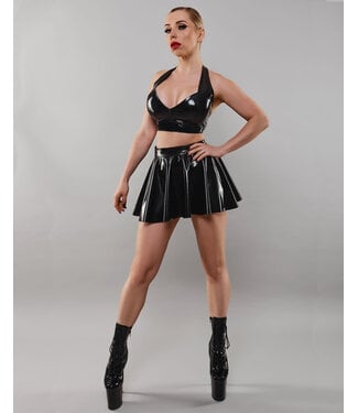 demoniq Black Vinyl frilly Skirt demoniq Black Vinyl frilly Skirt