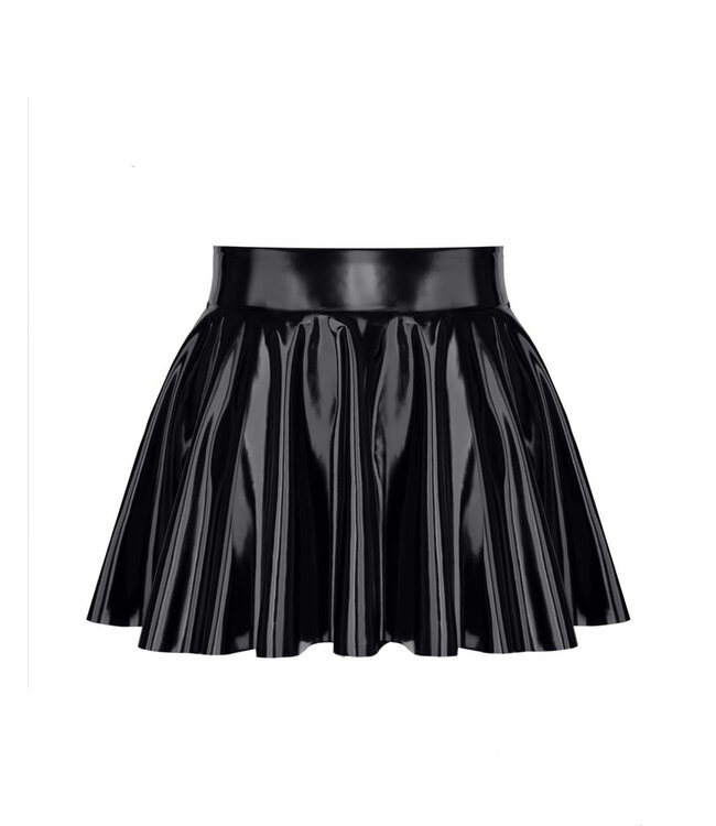 Black Vinyl frilly Skirt