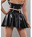 Black Vinyl frilly Skirt