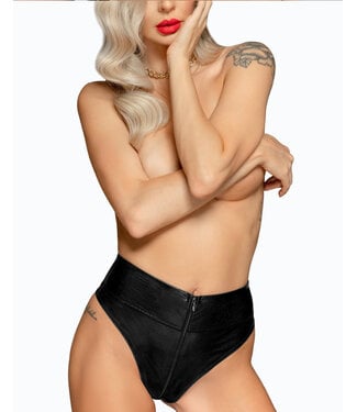 Noir Handmade Snake wetlook panty with zipper