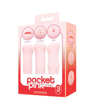 Icon Brands The 9's Pocket Pink Mini Masturbator Trio