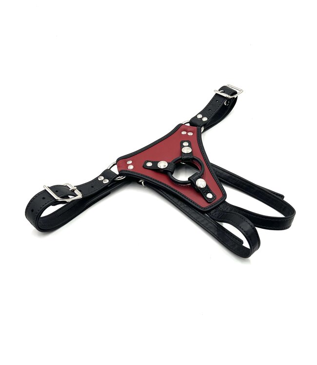 Adjustable Low Rider Strap on Harness | Chrome Hardware