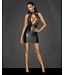 Noir Handmade Short  Black Dress with Sheer Top