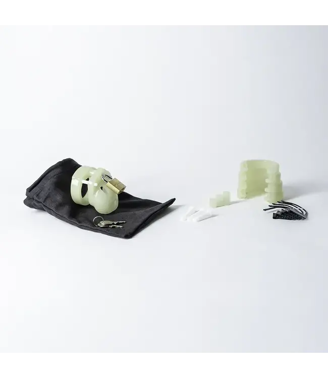Glow-in-the-Dark Mini-Me Chastity Cage Kit | CB-X