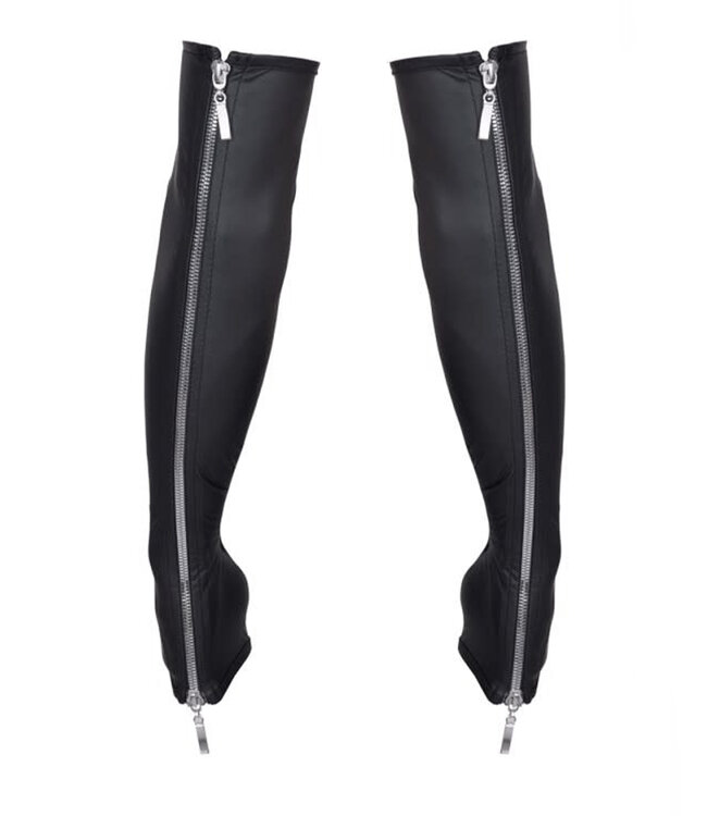 Long Fingerless gloves with zippers