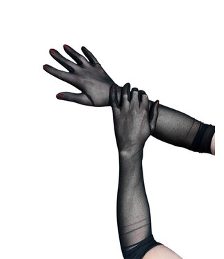Kulla Opera  Sheer Black Gloves