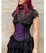 Bondesque Black and  Purple Waspie Corset