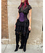 Black and  Purple Waspie Corset