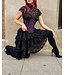 Black and  Purple Waspie Corset