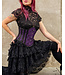 Black and  Purple Waspie Corset