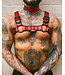 Spanked Bright Room Bulldog Leather Harness | Red