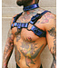 Spanked Bright Room Bulldog Leather Harness | Blue