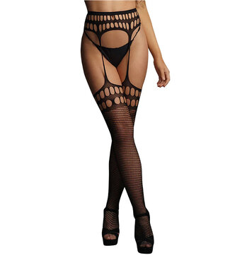 Shots America Shots Le Desir Garterbelt stockings with open design
