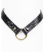 Crocco Collar | Crocodile Embossed Leather & Gold Rivets