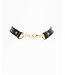 Crocco Collar | Crocodile Embossed Leather & Gold Rivets